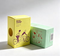Individuell Bedruckte Faltbare Karton-Kaffeeverpackungsbox mit Steckverschluss und Fensterdesign