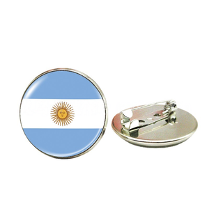 Broche ronde en métal électro-plaqué avec drapeau de 32 pays pour le football mondial <span class=keywords><strong>2022</strong></span>, badge, épingle à vêtements, vente en gros - Product Image 5