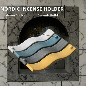 Hot Sale Modern Nordic Eco-Friendly Ceramic Sandalwood <b>Incense</b> Stick Holder High Home Decor Waterfall Packaged <b>Box</b> Diffuser - Product Image 3