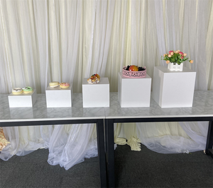 Square <strong>Acrylic</strong> Dessert Cake Stand <strong>Cubes</strong> Plinth Buffet Food <strong>Display</strong> Stand for Wedding Table Centerpiece Decoration Party Use - Product Image 3