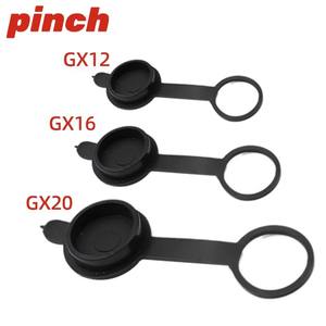 Pinch Aviation <b>Plug</b> Protective Cover Waterproof Cap GX12 GX16 GX20 Rubber Dust Cap Black For <b>Replace</b> Repair - Product Image 3