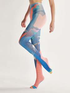 仿古元素印花加大码无裆Cdr塞西莉亚·德·拉菲尔静脉曲张压缩连裤袜 - Product Image 3