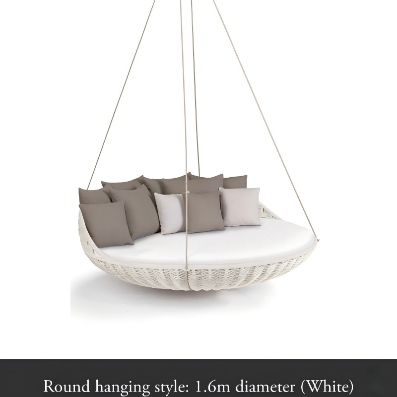 Style suspendu rond de 1,6 m de diamètre (blanc)