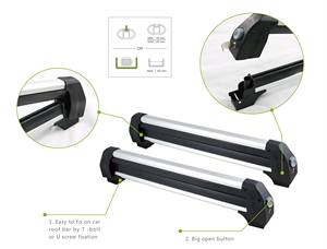 Regolabile da sci cremagliera snowboard cremagliera sport invernali carrier con imbottitura in gomma morbida universale di montaggio hardware e serrature SC-001-1 - Product Image 4