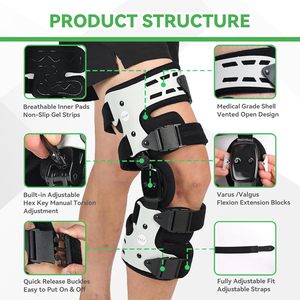 Rodillera OA Unloader Ajustable con Soporte Metálico para Valgo Medial/Lateral, Alivio del Dolor por <span class=keywords><strong>Osteoartritis</strong></span> y Artritis - Product Image 2