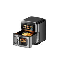 Freidora de Aire Anbolife 8L 1800W con Pantalla Táctil LED, 12 Programas Preestablecidos, Interior Metálico, Gran Capacidad, Cocina Saludable, OEM ODM