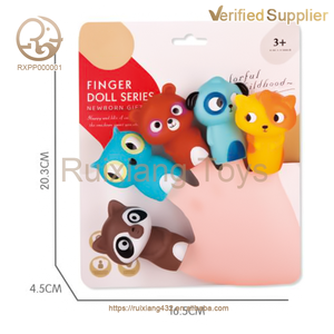 ของเล่นนิ้วซิลิโคนพีวีซีนุ่มสำหรับเด็กของเล่นสำหรับเด็กเล็กดีไซน์รูปสัตว์การ์ตูนสำหรับเด็กปฐมวัย - Product Image 3