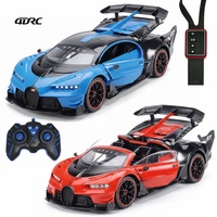 Voiture de sport télécommandée 4DRC 1:12, 6 canaux, ouverture des portes, pulvérisation de brume électrique, drift haute vitesse, véhicule RC 2.4G avec lumières