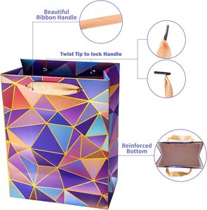 Sacs cadeaux en papier kraft assortis moyens petits emballages d'anniversaire en vrac pour hommes femmes filles bébé spectacle nuptial pour utilisation de bougie - Product Image 6