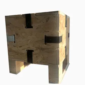 中国制造商库存l形金属板条箱包装木箱夹