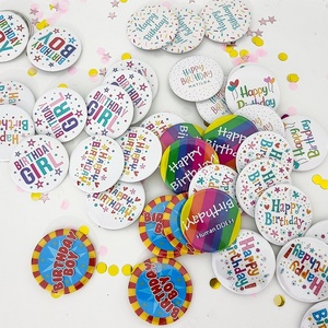 Distintivo in Metallo Personalizzato con Logo, Stampa Stampata, Tipo Bottone Rotondo, <span class=keywords><strong>per</strong></span> <span class=keywords><strong>Feste</strong></span> <span class=keywords><strong>di</strong></span> <span class=keywords><strong>Compleanno</strong></span> Adulti e Bambini, Decorazione - Product Image 4