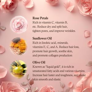 <span class=keywords><strong>Huile</strong></span> Essentielle de Rose, Pétales de Rose, <span class=keywords><strong>Huile</strong></span> de Tournesol, <span class=keywords><strong>Huile</strong></span> de Fruit <span class=keywords><strong>d</strong></span>'<span class=keywords><strong>Olive</strong></span>, <span class=keywords><strong>Huile</strong></span> de Massage, Hydratant Naturel, Traitement Fortifiant pour Cheveux Secs, 30ml - Product Image 3