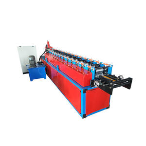 เครื่องขึ้นรูปม้วนเหล็กสำหรับทำประตูเหล็กเคลือบสีแบบอัตโนมัติควบคุมด้วย PLC รุ่น 90-144 สำหรับโครงประตูเหล็กสำหรับประเทศชิลี - Product Image 4