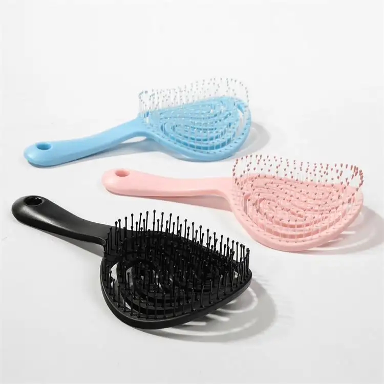 New Style Lollipop Round Comb Hair Brush Beleza Styling Oco Detangling Brush Round Nylon Pins Wave Brush