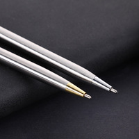 Bolígrafos Metálicos Delgados de Lujo con Logotipo Personalizado, 1.0 mm, Bolígrafos Giratorios Estilo Hotel, Personalizables para Publicidad y Promociones