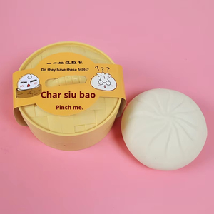 <b>Large</b> Steamed Bun Squishy Toy Slow Rising Stress Relief Food Squeeze Fidget for Boys & Girls Teens Office <b>Desk</b> - Product Image 4