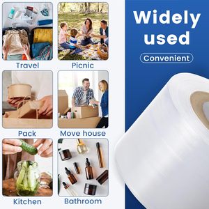 <b>Mini</b> High Gloss Reinforced Grade Stretch Wrap Film Unheated Shrink Wrap Roll for <b>Bottles</b>/Jars Seal Packing - Product Image 4