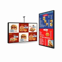 Máquina de publicidad táctil LCD todo en uno montada en la pared cartelera pantalla de visualización de póster electrónico tienda de té de la leche CENTRO COMERCIAL