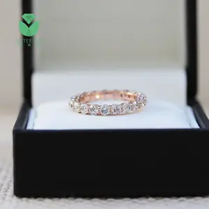 सस्ते उच्च गुणवत्ता प्रशस्त प्रयोगशाला हीरे की अंगूठी 18 K सफेद सोने रियल सीवीडी हीरे की उंगली के छल्ले महिलाओं के लिए सिंथेटिक हीरा अंगूठी