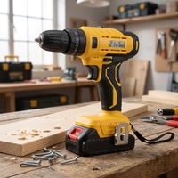 Perceuse sans fil 21V avec affichage numérique, moteur à balais, perceuse pistolet, couple de 40 Nm, 1800 tr/min, mandrin de 10 mm, perçage du bois jusqu'à 36 mm