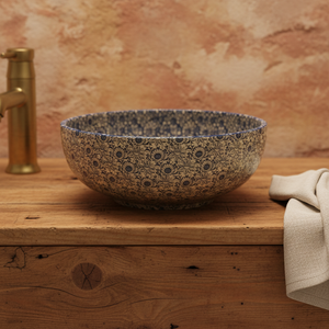 Lavabo rond en porcelaine émaillée écologique avec décor floral de PengHan Jingdezhen - Product Image 2