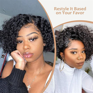 GS Hair #350 Pelucas cortas <span class=keywords><strong>de</strong></span> color Pixie Pelucas brasileñas <span class=keywords><strong>de</strong></span> <span class=keywords><strong>corte</strong></span> Pixie para mujeres negras Pelucas <span class=keywords><strong>de</strong></span> cabello humano corto <span class=keywords><strong>de</strong></span> encaje sin pegamento - Product Image 4