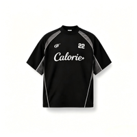 T-shirt Homme Style Maillot 250 g/m² Épais Coupe Épaules Tombantes Design Panneaux Logo Personnalisé Streetwear
