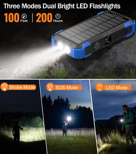 <span class=keywords><strong>Chargeur</strong></span> <span class=keywords><strong>solaire</strong></span> étanche 18400mAh, power bank best-seller, charge rapide sans fil 15W USB-C, 4 ports, lampe torche LED intégrée - Product Image 6