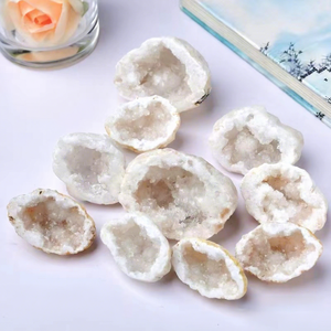 Pierre brute en gros, Agate marocaine naturelle, spécimen minéral blanc, pierre d'aromathérapie, décoration - Product Image 3