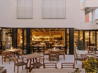 Juego de Comedor de Madera Moderno y Minimalista de Lujo para Restaurante Comercial, Mesas y Sillas para Interiores de Hoteles de 5 Estrellas
