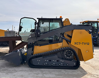 Chargeuse compacte sur chenilles XC7-TV12 neuve de 1,36 tonne, puissance de 53,7 kW, godet de 0,6 m³, équipement de chargement pour travaux routiers et aménagement paysager