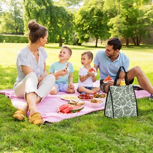 Hawaii Insulated Lunch Bag Green Kalo Reusable Lunch Box Leakproof Cooler Bag Portable Lunch Tote Bag for Picnic Office - Product Image 6