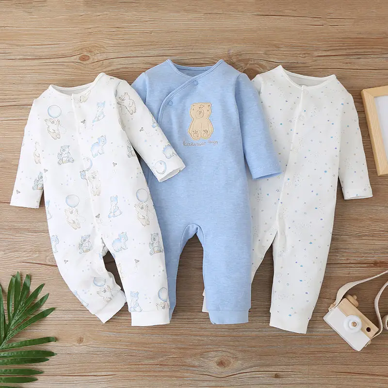 Designer Clothing Long Sleeve Bodysuit Kid Jumpsuit Bulk Clothing Baby Knit Clothes Full Baby Girls 100% Cotton Baby Rompers