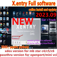 Versión 2023.09 de Xentry Vediamo DTS WIS EPC Starfinder Passthru J2534 Xdos para Escáner OBD2 C4/C5/C6/Openport 2.0, Instalación en Línea