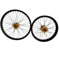 Roue tout-terrain Surron Ultra Bee, roue avant 21 pouces, roue arrière 18 pouces, capuchons de rayons dorés, moyeu doré sans pneu pour course d'enduro