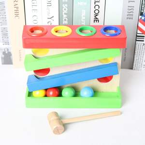 HOYE CRAFT – <span class=keywords><strong>jeu</strong></span> de balle à frapper <span class=keywords><strong>Montessori</strong></span>, <span class=keywords><strong>jeu</strong></span> de balle à marteler en bois, jouets d'enseignement pour enfants - Product Image 6