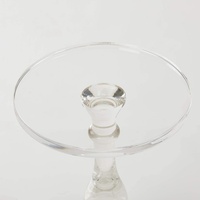 Table basse en acrylique, montage facile, pliable, design moderne avec plateau rond transparent et pieds solides pour chambre et hall d'entrée