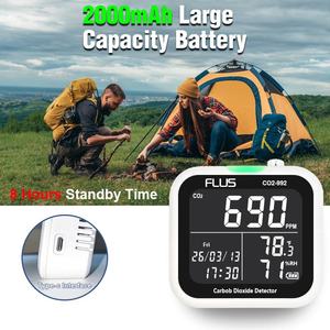 Monitor De Qualidade Do Ar Interior Desktop Analisador De Gás De Dióxido De Carbono Detector De Medidor De CO2 Monitor De CO2 Smoketesterwith Alarme - Product Image 4