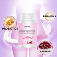Comprimés de probiotiques à la canneberge 0,75 g |   60 unités |   Complément alimentaire naturel pour soutenir la santé urinaire et reproductive des femmes |