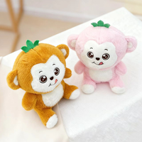 Kawaii grappige aap knuffel, zacht roze pluche dier met uitstekende tong, cadeau voor meisjes verjaardag, knuffel speelgoed