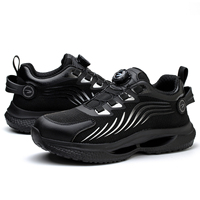 Chaussures de sécurité pour hommes, style NOUVEAU, laçage rapide, respirantes, anti-écrasement, spécifications métalliques, antidérapantes, sécurité, embout en acier