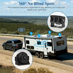 4CH chia màn hình kỹ thuật số không dây sao lưu DVR Ghi lại máy ảnh và 4CH 9inch AHD Monitor Kit cho xe tải Trailer xe buýt - Product Image 3