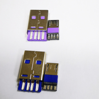 Conector Micro USB V8 para Android, Conector USB Tipo C, Terminal Macho, Puerto V8, Conector Micro USB para Carga