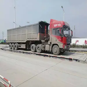 Balança eletrônica de caminhão de aço especial de 30 toneladas a 100 toneladas, marca confiável, 18 metros de comprimento, libras