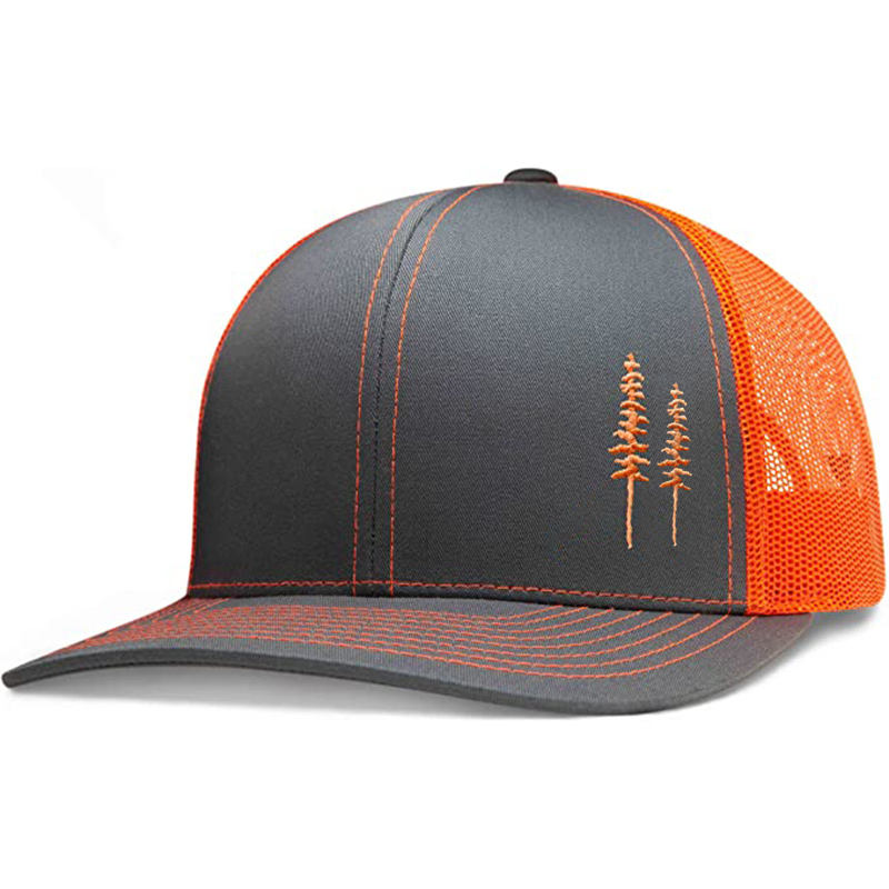 Gray Orange Hat
