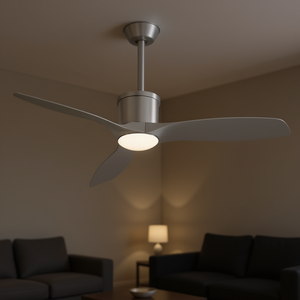 พัดลมเพดาน LED แบบติดเพดานขนาด 52 นิ้ว รุ่นใหม่ พร้อมใบพัด ABS 3 ใบ มอเตอร์ DC สำหรับห้องนั่งเล่น - Product Image 2