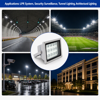Projecteur LED blanc 15W IP65 étanche, lampe auxiliaire pour caméra de sécurité, éclairage extérieur pour reconnaissance de plaques d'immatriculation (LPR), lumière de remplissage CCTV