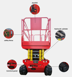 KCCL Tracked Scissor Lift Self Propelled Electric Aerial <b>Work</b> <b>Platform</b> Self Leveling System 3-16m <b>Aluminum</b> Alloy 250kg - Product Image 4