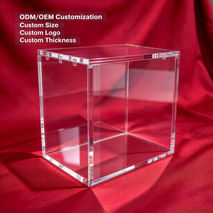 Boîte de présentation en acrylique transparent avec couvercle amovible pour collectionneur à domicile et rangement scellé entre les sorties de nouveaux articles - Product Image 1