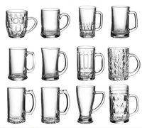 Vente en gros chope en verre à bière différente, chope en verre à bière
